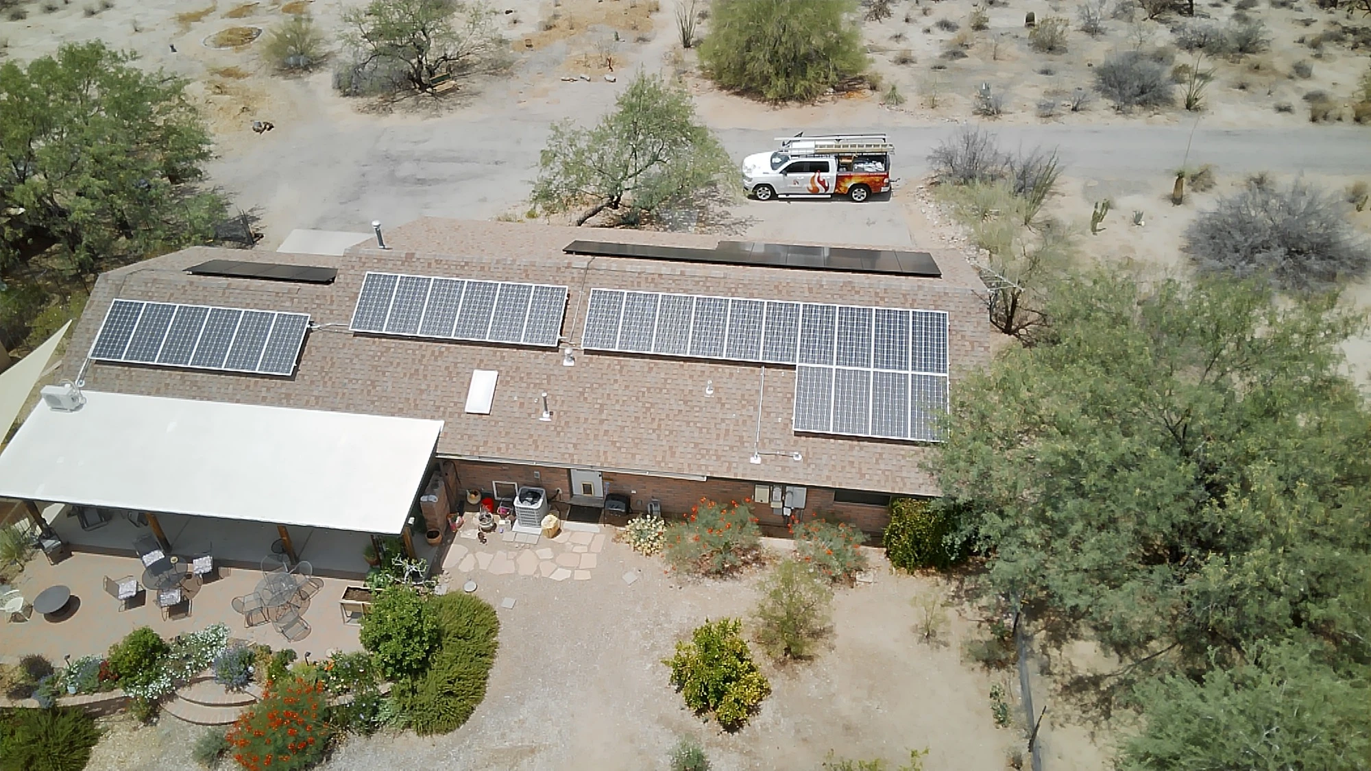Commercial solar project completion